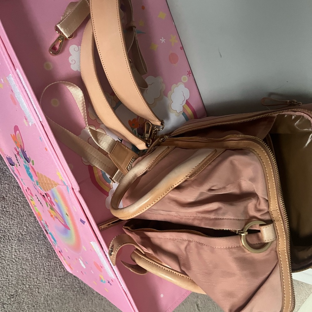 Caraa studio bag small in Vaqueta and blush Italian nylon - Picture 10 of 10